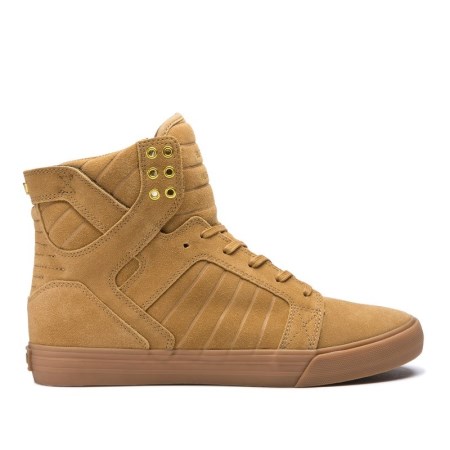 Supra Skytop Mens High Tops Shoes Brown UK 59GAK